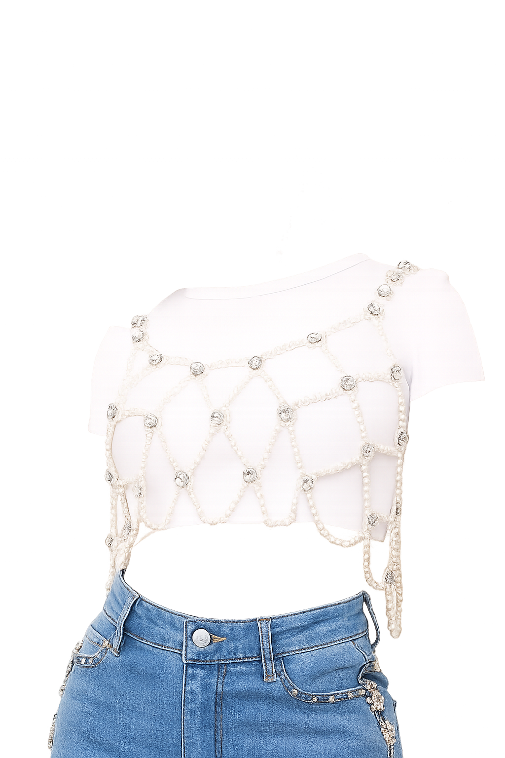 Pearl Jewel Overlay Top