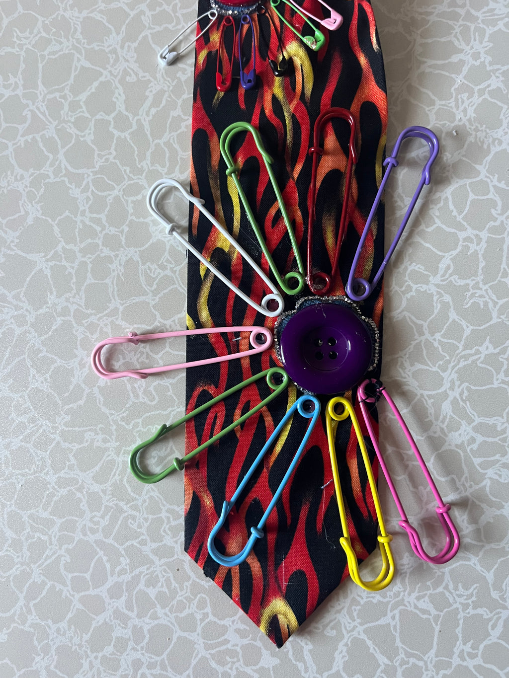 Safety Pin Flowers