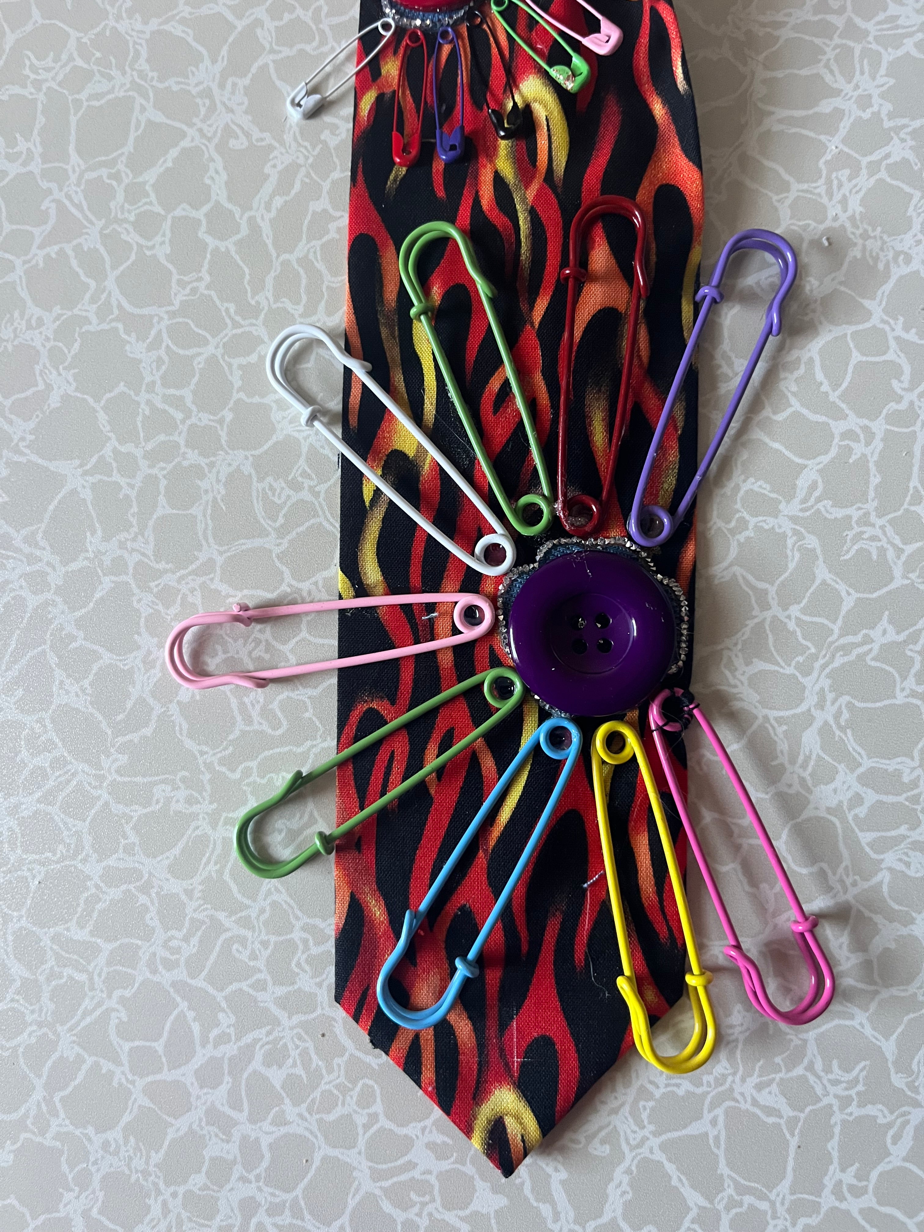 Safety Pin Flowers