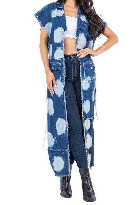 LONG DENIM VEST