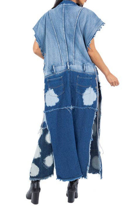 LONG DENIM VEST