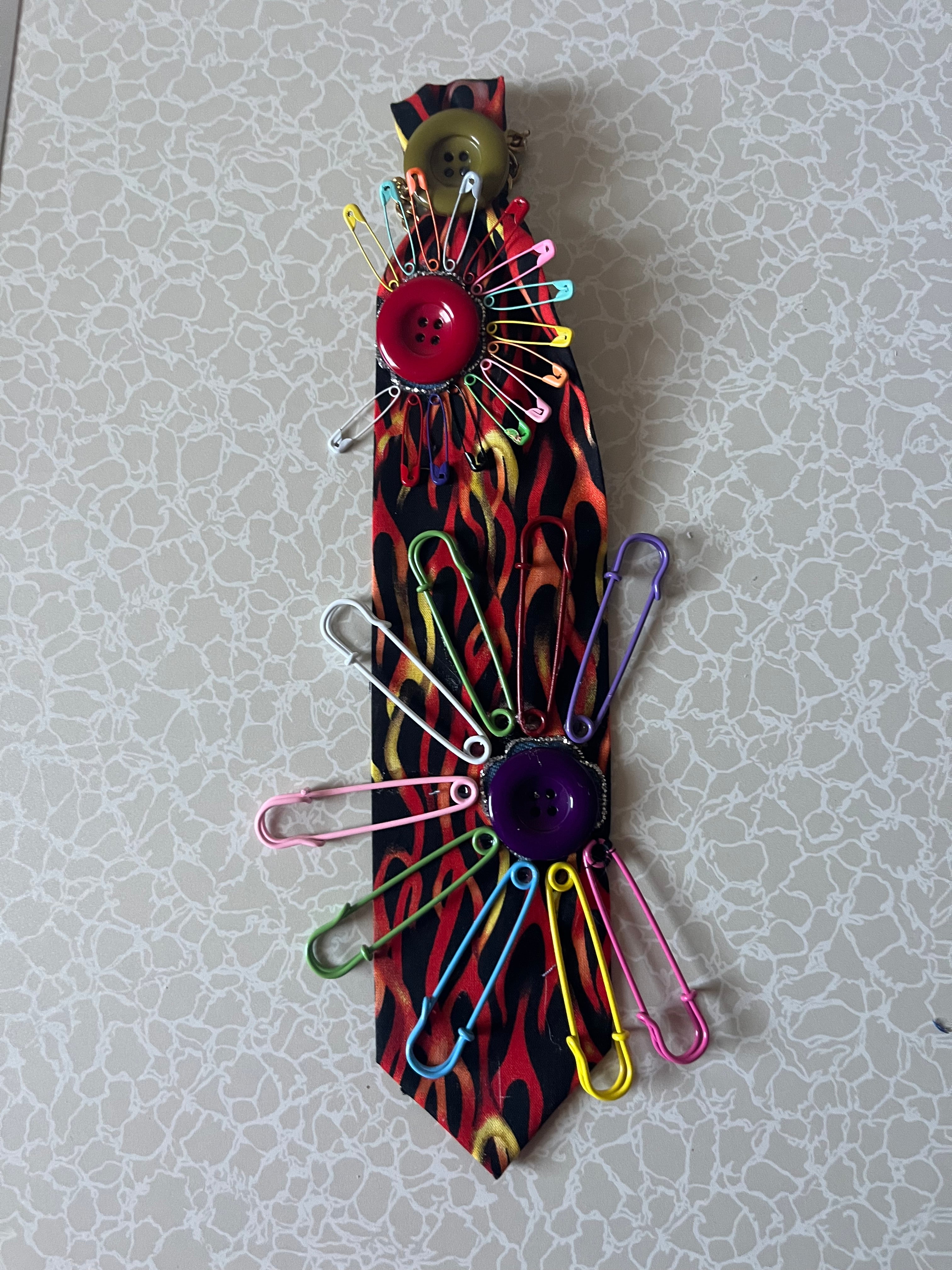 Safety Pin Flowers