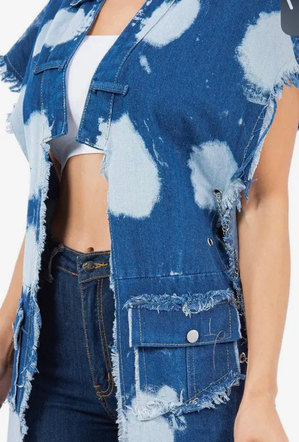 LONG DENIM VEST