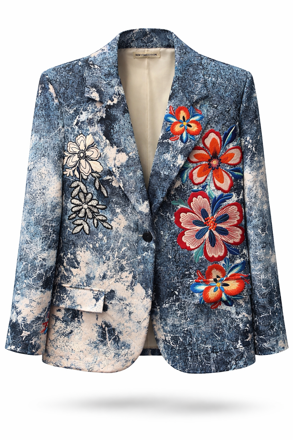Italian Denim Print Blazer