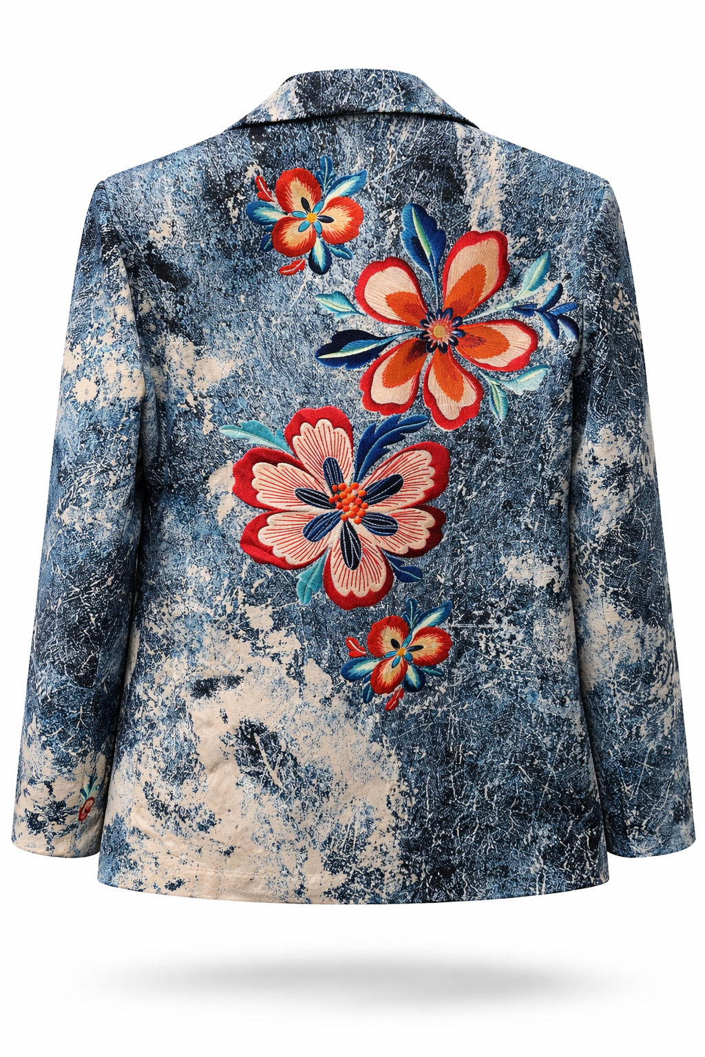 Italian Denim Print Blazer