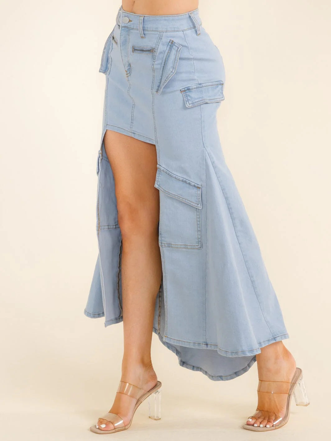 Utility Muse Sculpted Denim Skirt