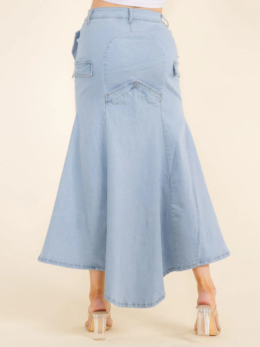 Utility Muse Sculpted Denim Skirt